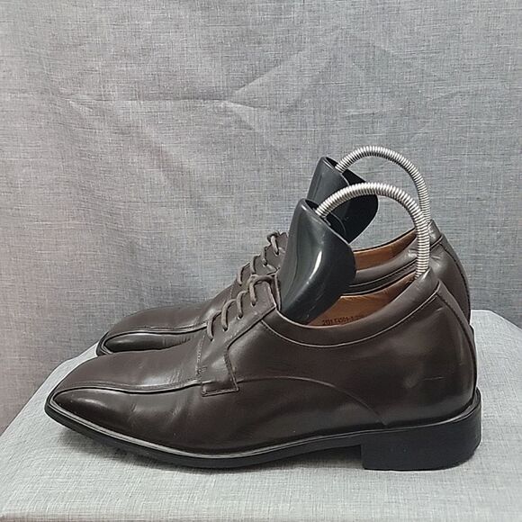 Toto men\'s brown leather Height increasing Elevated Oxford dress shoe SZ 270 main image 11